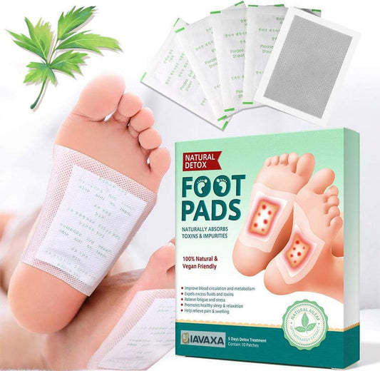 Deep Cleansing Foot Pads for Detox & Relaxation | Internal Toxin Removal, Pain Relief, Better Sleep & Circulation for Men & Women Pack of 2x5 patches